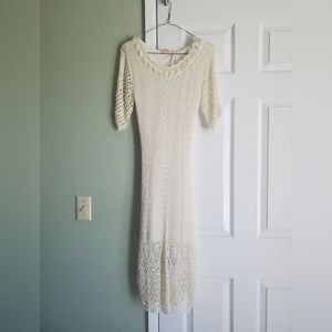 White lace wedding dress